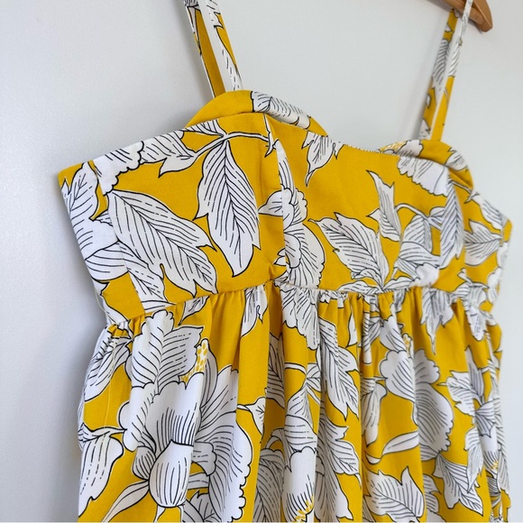 NEW Zara Yellow Summer Midi Dress w/ spaghetti straps - Picture 6 of 12